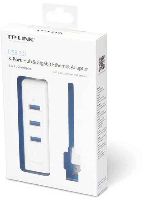 TP-Link UE330 nešiojamojo kompiuterio doko stotis / prievadų replikatorius Laidinis USB 3.2 Gen 1 (3.1 Gen 1) Type-A Balta