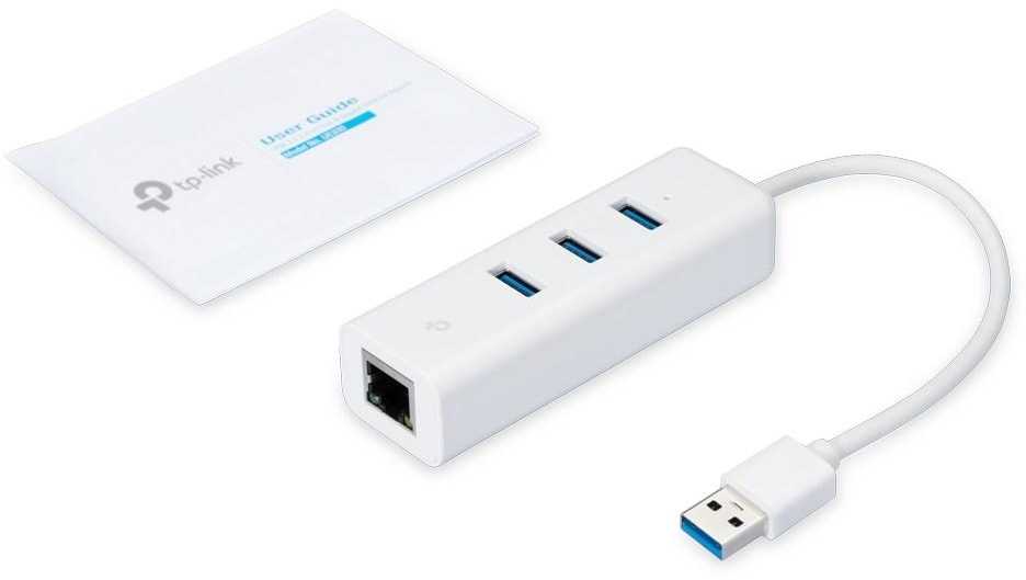 TP-Link UE330 nešiojamojo kompiuterio doko stotis / prievadų replikatorius Laidinis USB 3.2 Gen 1 (3.1 Gen 1) Type-A Balta