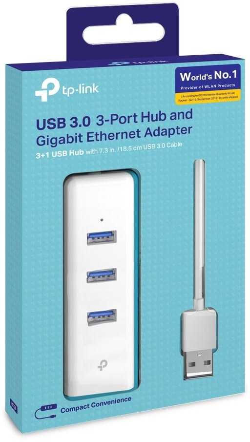 TP-Link UE330 nešiojamojo kompiuterio doko stotis / prievadų replikatorius Laidinis USB 3.2 Gen 1 (3.1 Gen 1) Type-A Balta