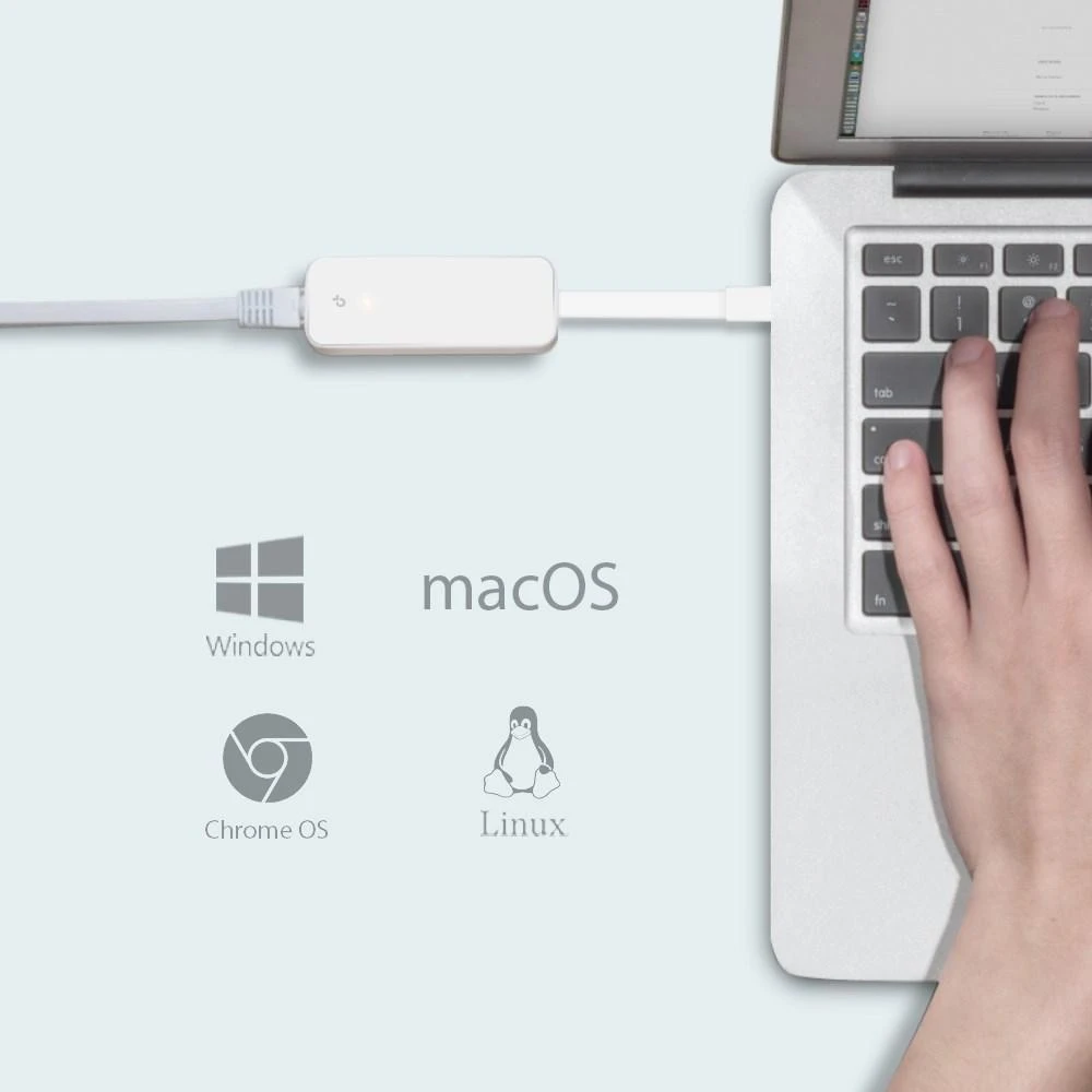TP-LINK | UE300C | USB Type-C į RJ45 Gigabit Ethernet tinklo adapteris | 10/100/1000 Mbit/s