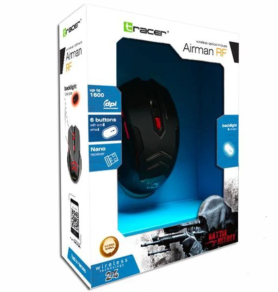 TRACER TRAMYS44241 Pelė Optinė belaidė Battle Heroes Airman USB 800 - 2400 DPI RF