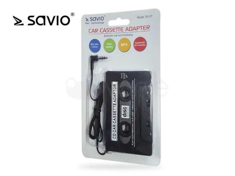 Savio TR-07 automobilinio medijos imtuvo dalis/priedas Garso kasetės adapteris