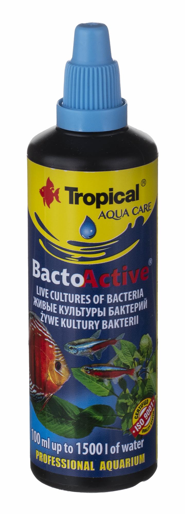TROPICAL BactoActive live bacteria cultures for aquarium 100 ml, modelis 011263, žema