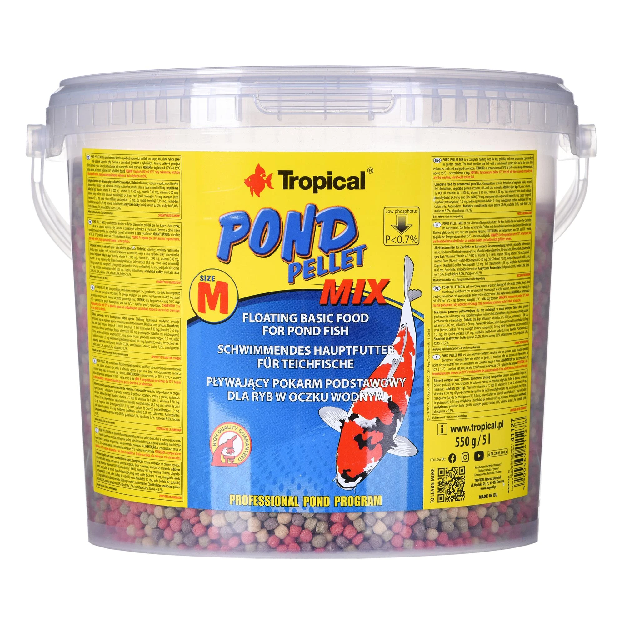 Tropical Tropinių žuvų maisto tvenkinių granulių mišinys 5L (41121)