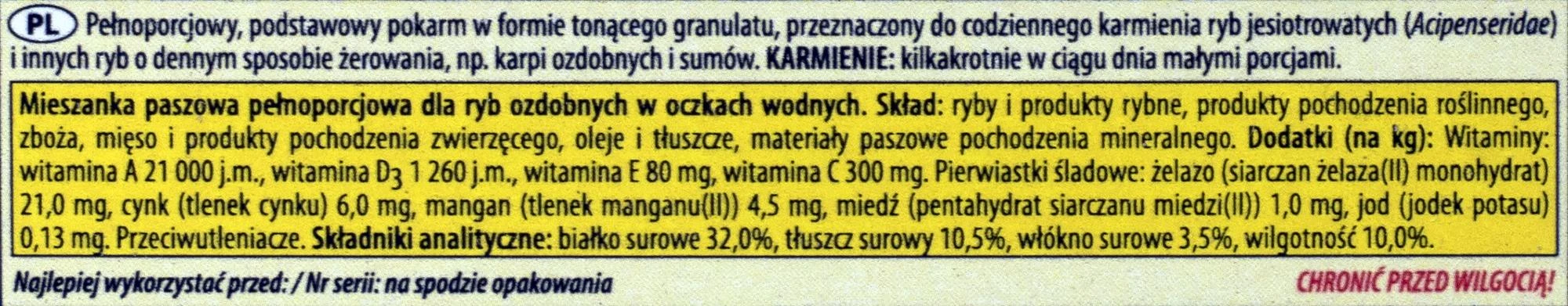 Tropical Tropinės sterletės „M“ 3l/1500g