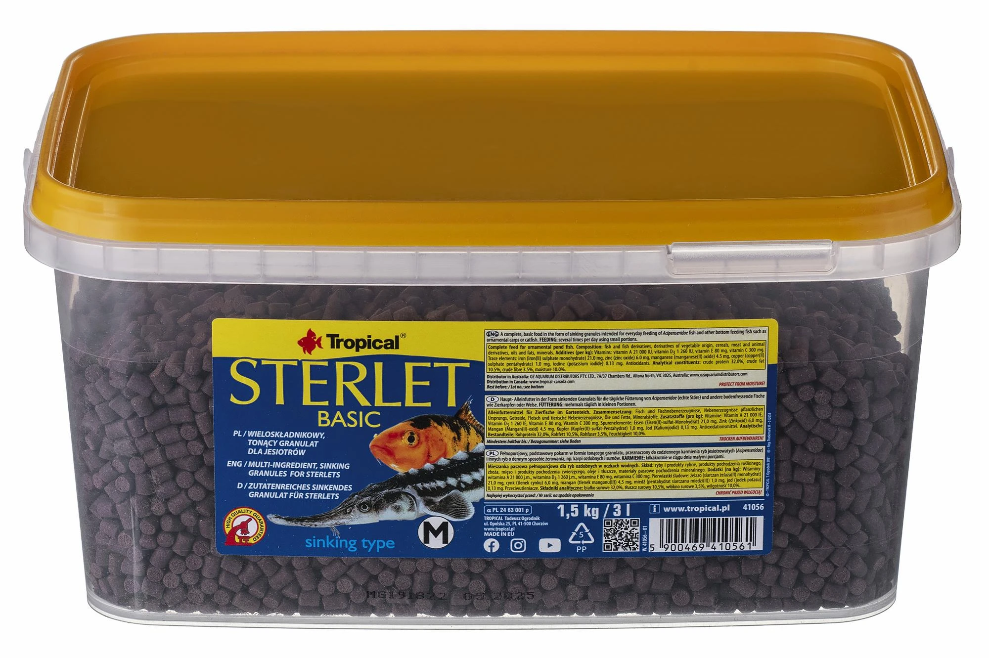 Tropical Tropinės sterletės „M“ 3l/1500g