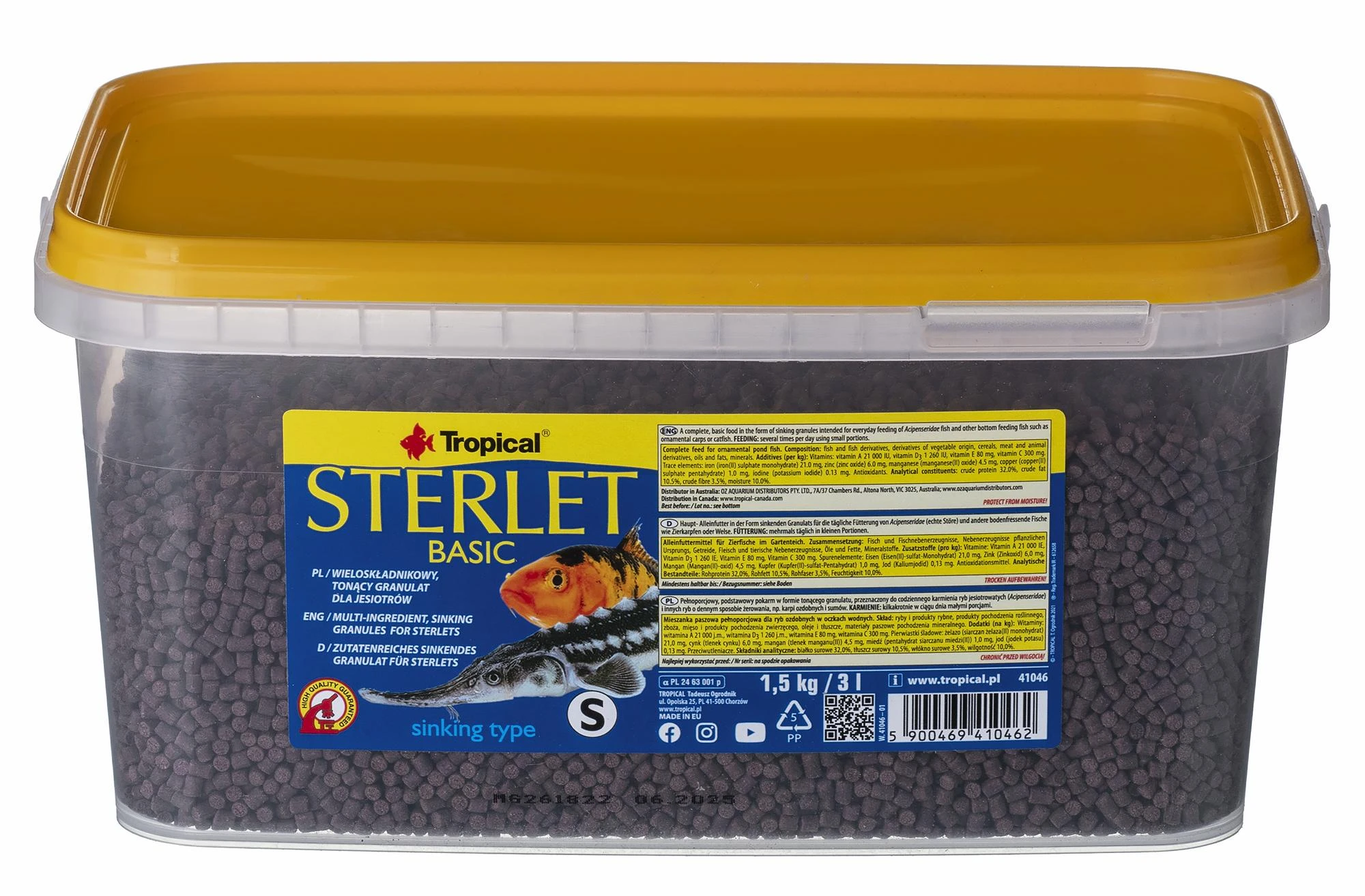 Tropical Tropinės sterletės „S“ 3l/1500g