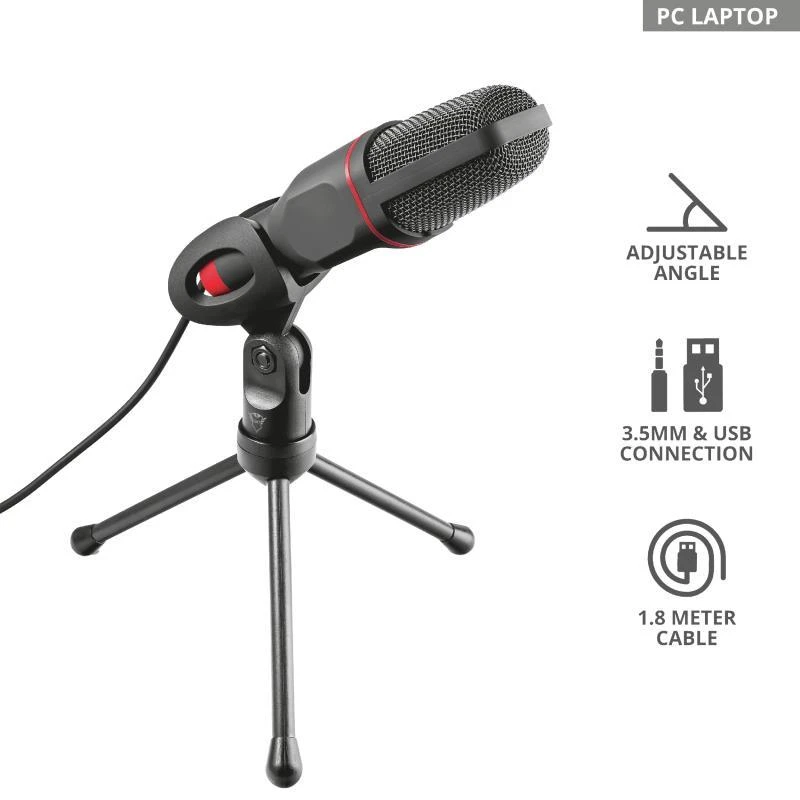 Mikrofonas Trust GXT212 MICO USB Trust, juoda