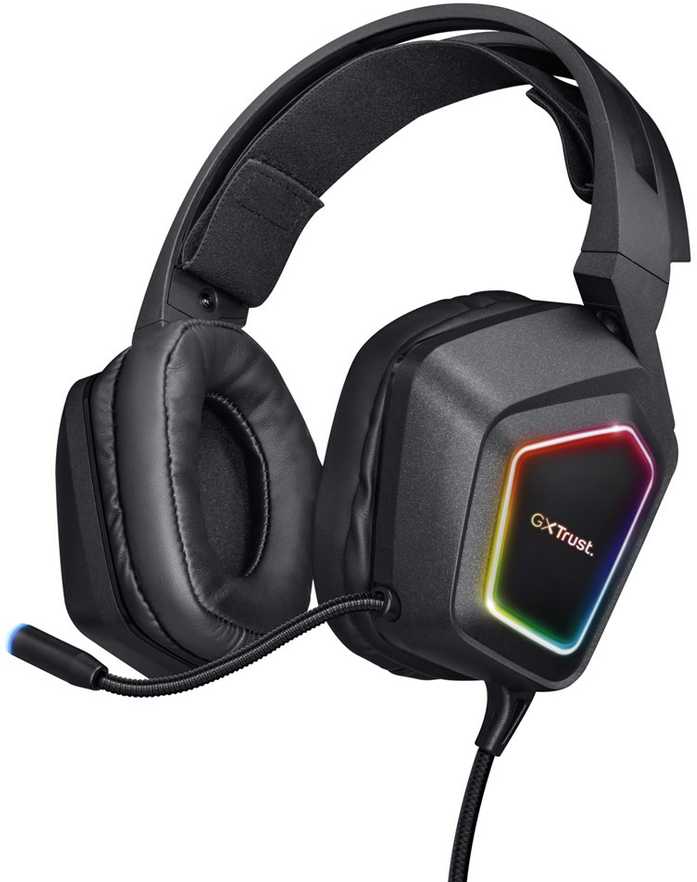 Žaidimų ausinės Trust GXT 450 Blizz RGB 7.1 Surround, 23191
