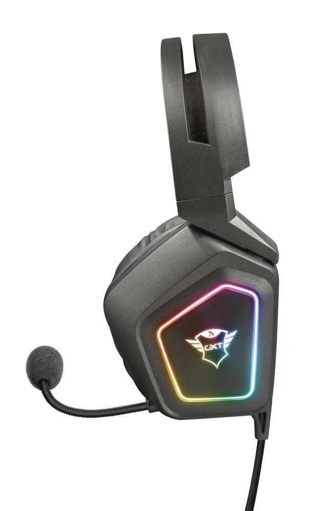 Žaidimų ausinės Trust GXT 450 Blizz RGB 7.1 Surround, 23191