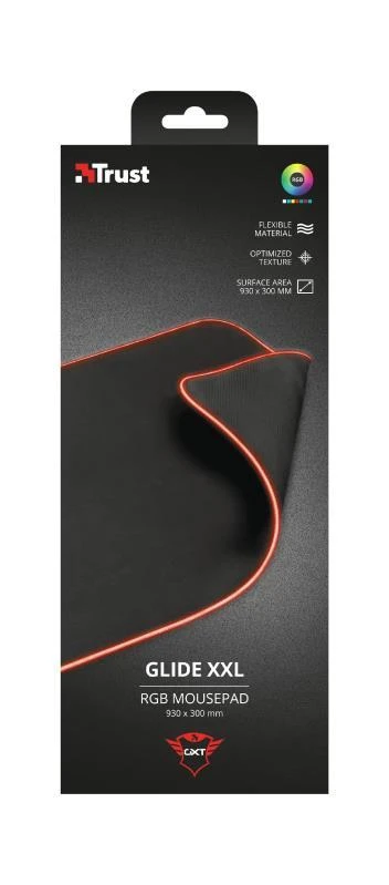 TRUST GXT 764 Glide-Flex RGB XXL pelės kilimėlis | 930x300x3mm