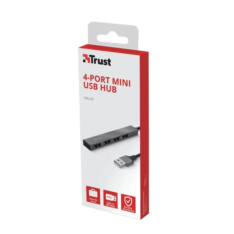 Įvesties/išvesties šakotuvas MINI-USB 4PORT23786 TRUST
