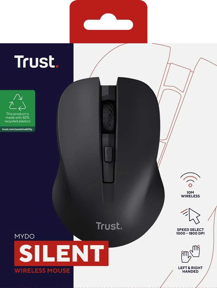 Kompiuterio pelė Trust Mydo, juoda