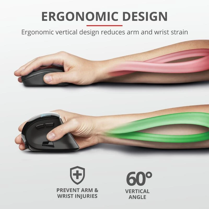 Voxx Belaidė įkraunama ergonominė pelė 23731