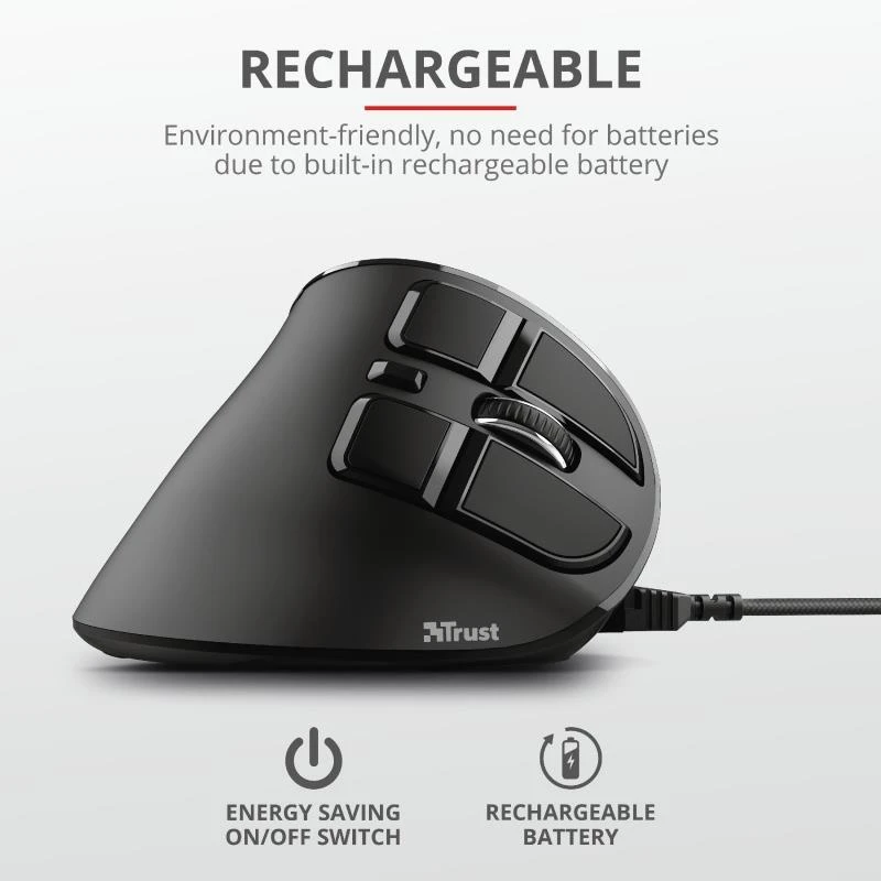 Voxx Belaidė įkraunama ergonominė pelė 23731