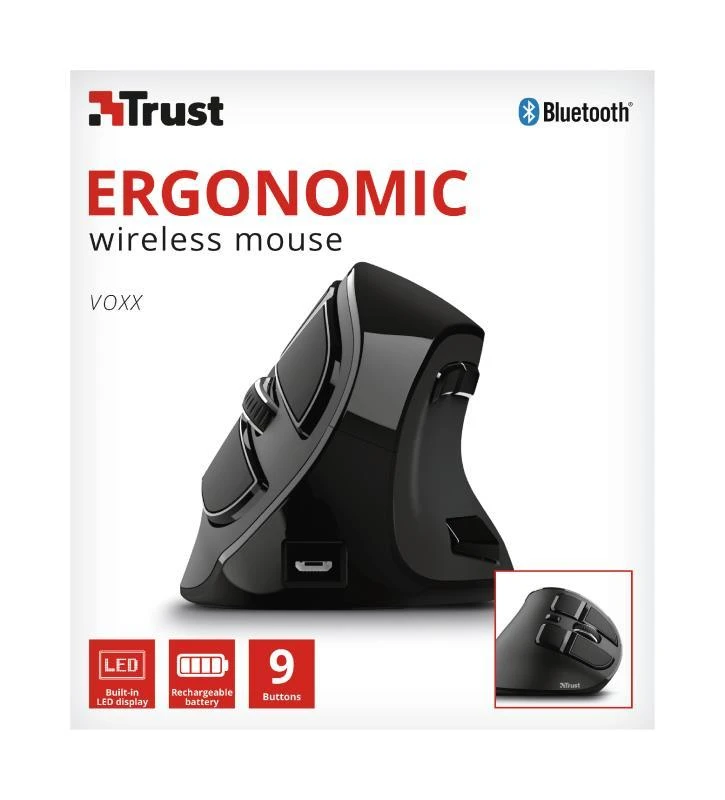 Voxx Belaidė įkraunama ergonominė pelė 23731