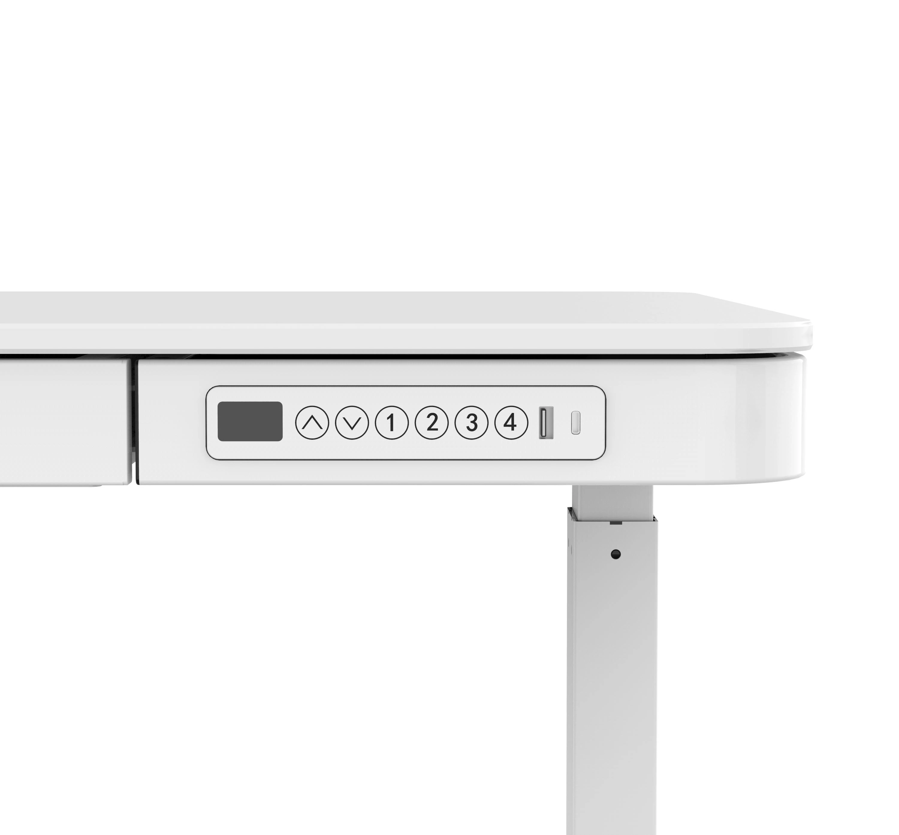 Tuckano rašomasis stalas su elektriniu aukščio reguliavimu ET119W-C, Baltos spalvos