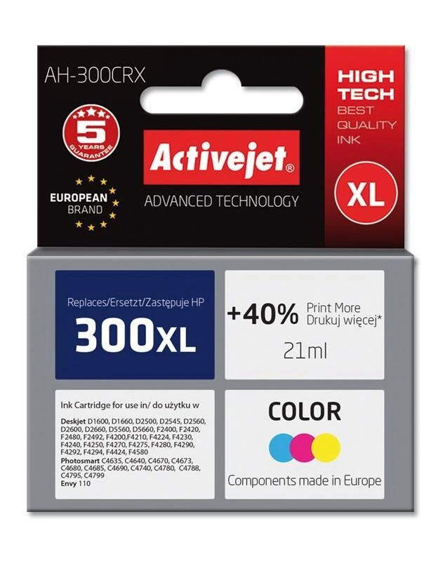 Activejet ink for Hewlett Packard No.300XL CC644EE (Atnaujinta) | Varle.lt
