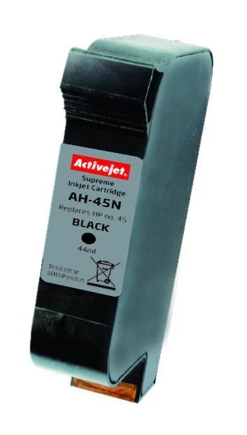 Rašalo kasetė Activejet AH-45N (pakeitimas HP 45 51645A; Supreme; 44 ml; juodas)