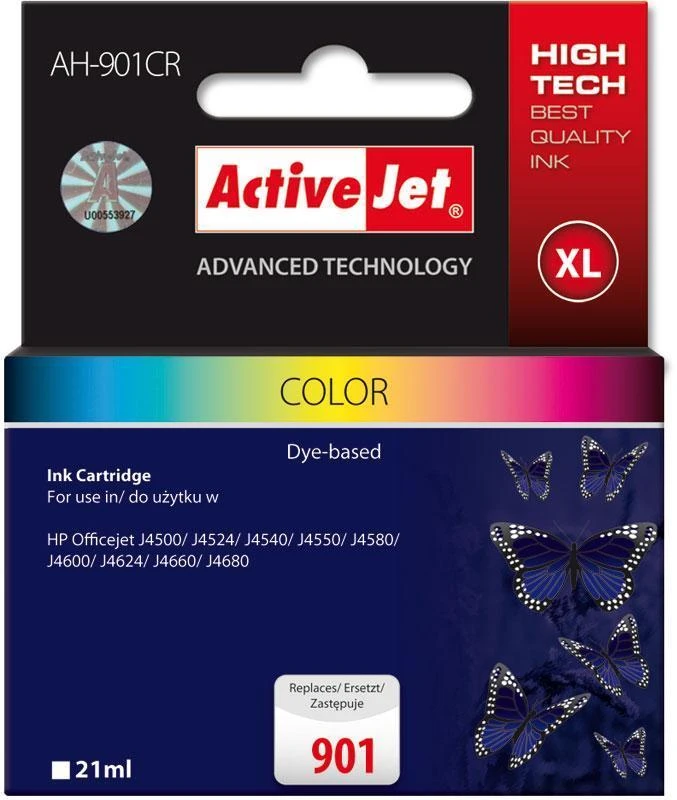 Spausdintuvo Rašalas - Activejet AH-901CR Spalvotas Premium 21 ml