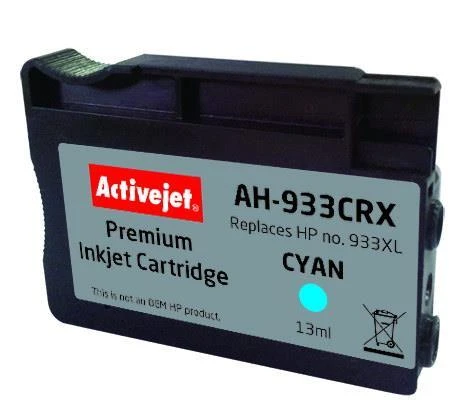 Spausdintuvo Rašalas - Activejet AH-933CRX (Pakaitinis HP 933XL CN054AE; Premium; 13 ml; Mėlynas)