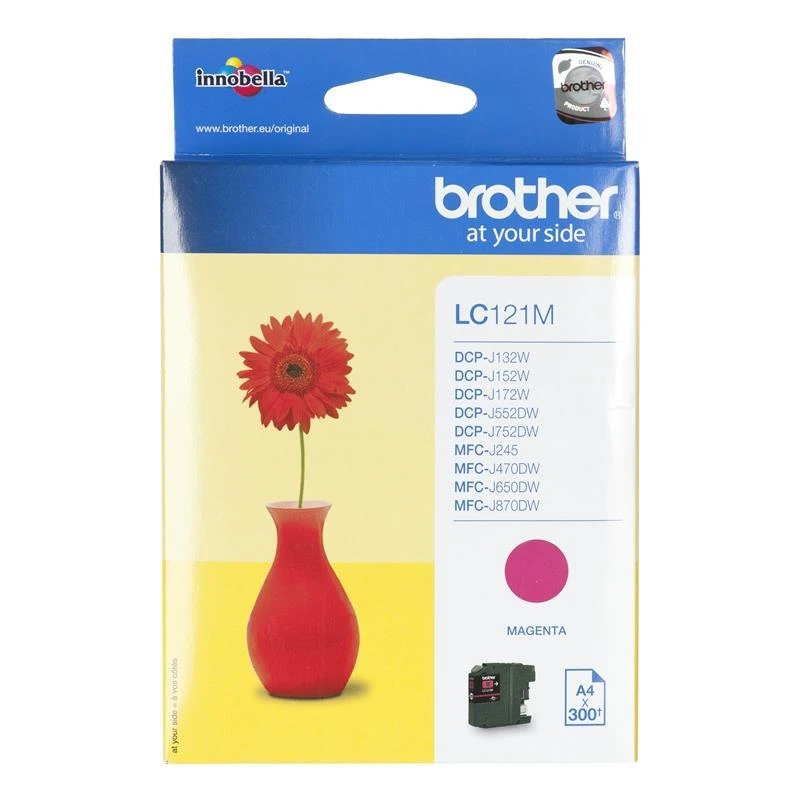 Rašalo kasetė Brother LC-121M, purpurinė