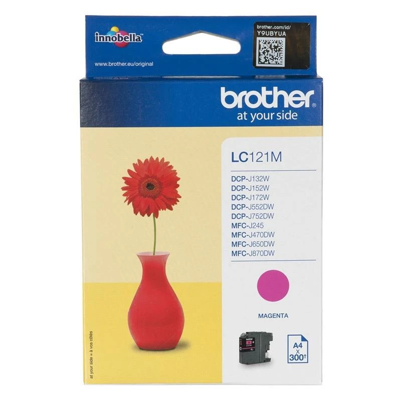 Rašalo kasetė Brother LC-121M, purpurinė