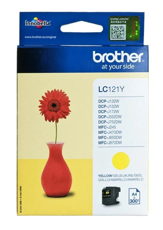 Brother LC-121Y rašalo kasetė, Geltona