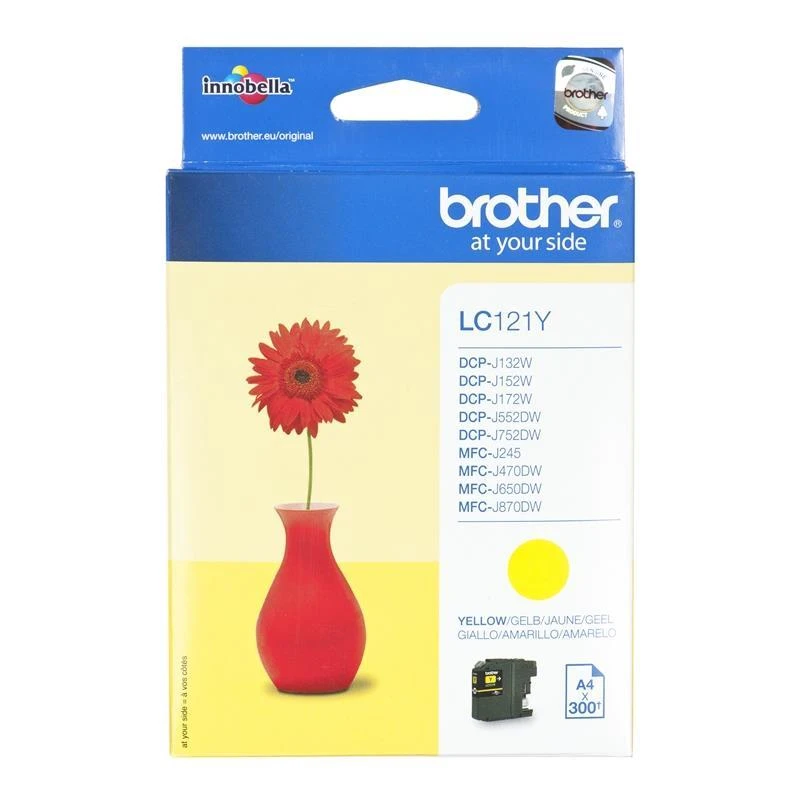 Brother LC-121Y rašalo kasetė, Geltona