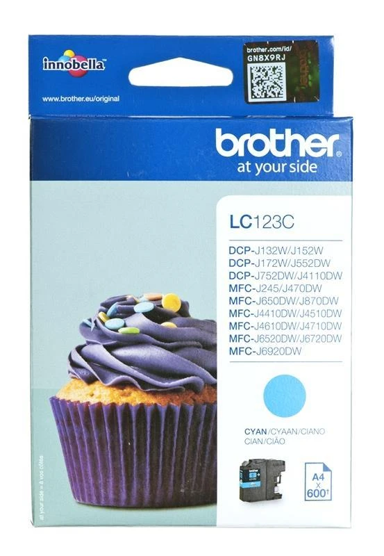 Brother LC123C | Rašalo kasetė | Žydra spalva (Nemokamas pristatymas)