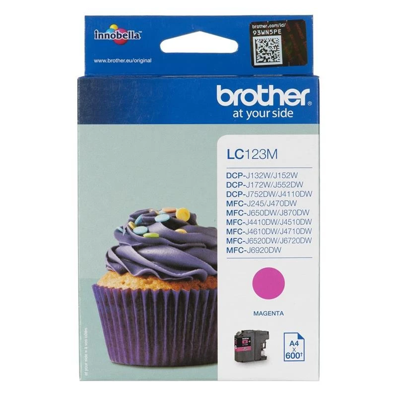 Brother LC123M | Rašalo kasetė | Magenta