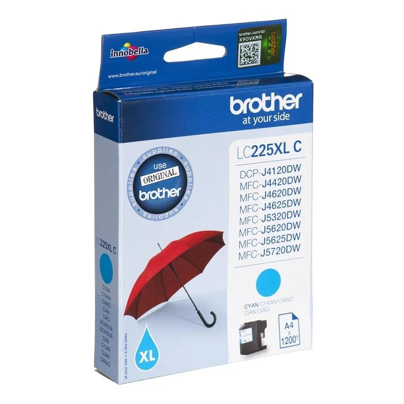 Brother LC-225XLC | Rašalo kasetė | Žydra spalva