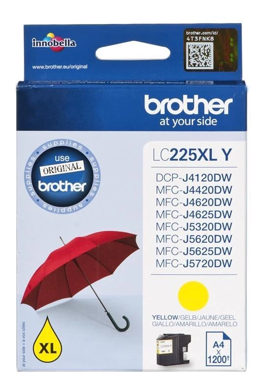 Brother LC125XLY | Rašalo kasetė | Geltona