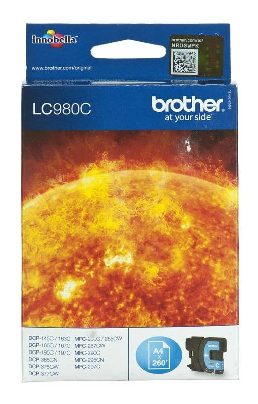 BROTHER LC-980C TONERIS CYAN 260P