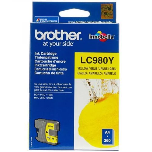 BROTHER LC-980Y TONERIS Geltonas 260P