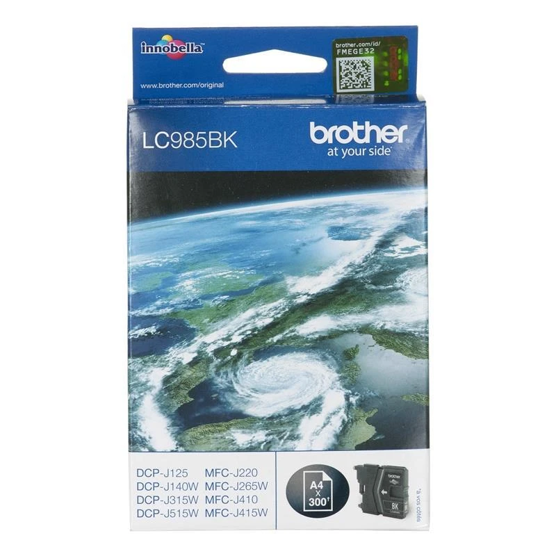 Brother LC985BK rašalo kasetė, Juodas