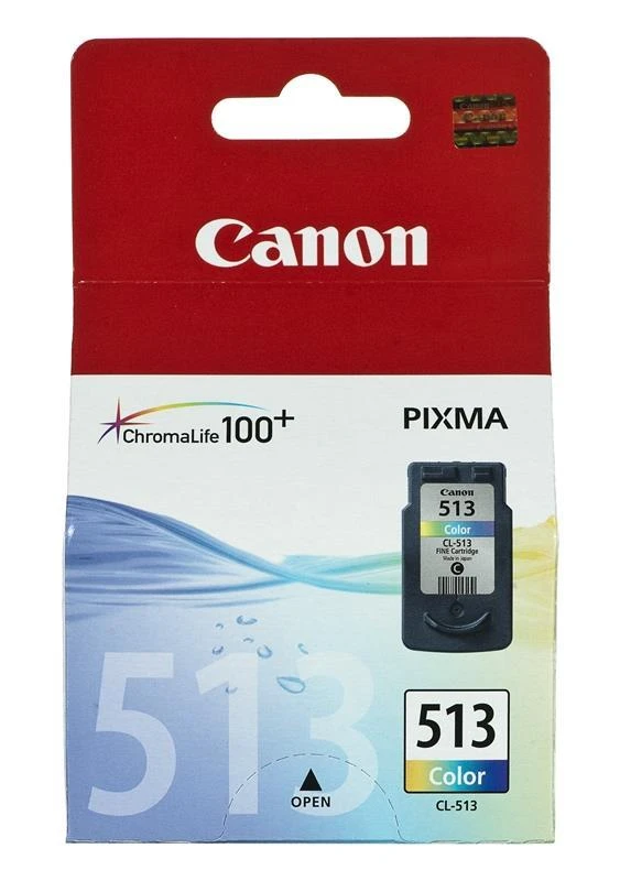 Trispalvis Canon CL-513 | Rašalo kasetė | Žydra, purpurinė, geltona