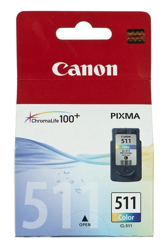Trispalvis Canon CL-511 | Rašalo kasetė | Žydra, purpurinė, geltona