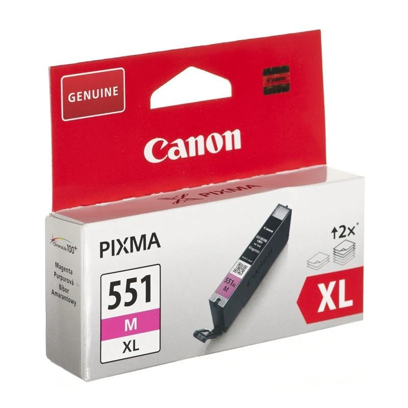 CANON 1LB CLI-551XLM rašalo kasetė purpurinė didelės talpos 680 puslapių 1 pakuotė XL