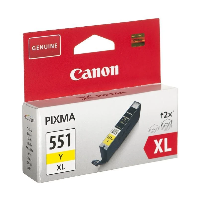 CANON 1LB CLI-551XLY rašalo kasetė geltona didelės talpos 700 puslapių 1 pakuotė XL
