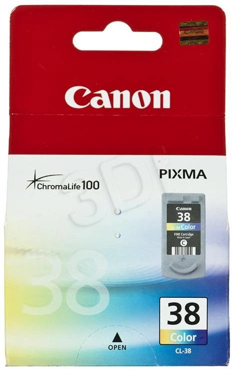 CANON CL-38 rašalo spausdinimo galvutė, spalvota, 9 ml, skirta PIXMA iP2500, 207 puslapiai