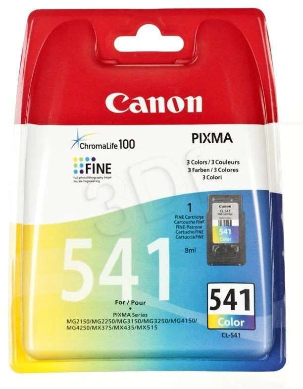 Canon CL-541 rašalo kasetė, žalsvai mėlyna, purpurinė, geltona