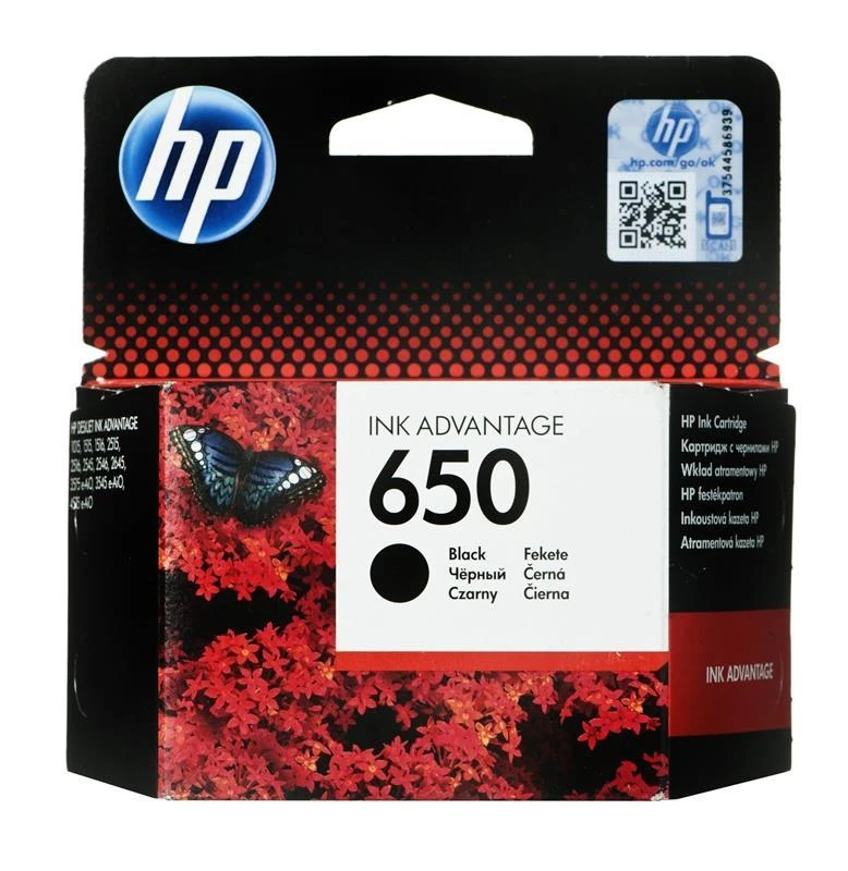 Hewlett Packard (HP) HP 650 Juodas Original Ink Advantage Cartridge