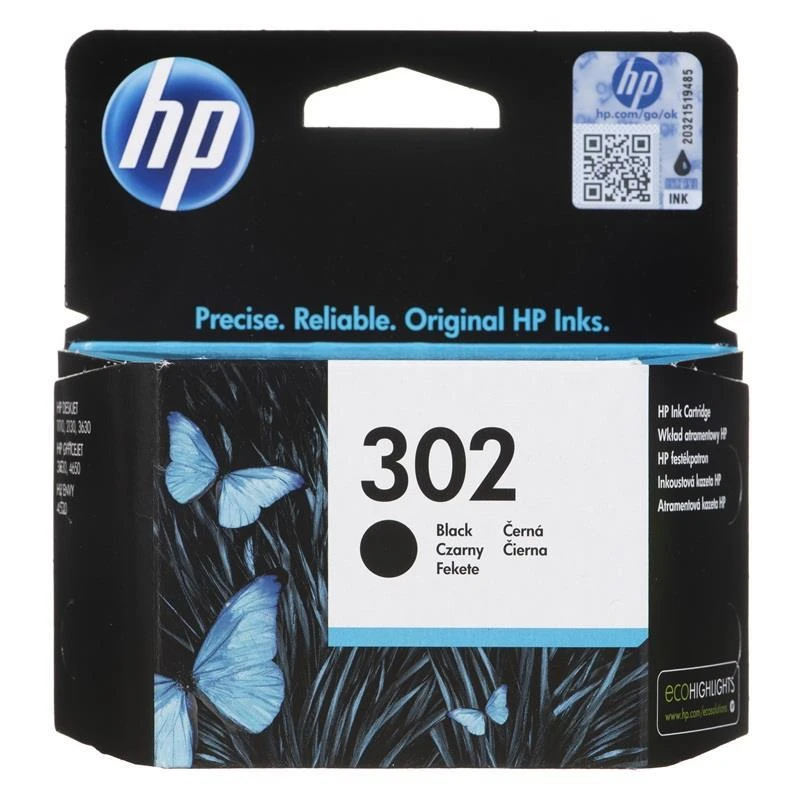 HP 302 juoda rašalinė