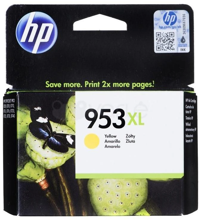 Hewlett Packard (HP) HP 953XL rašalo kasetė, geltona