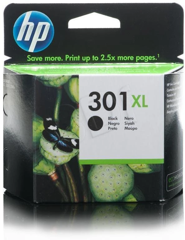 Hewlett Packard (HP) HP 301XL didelės talpos juodo rašalo kasetė, 480 puslapių, skirta HP Deskjet 1000, 1050, 2050, 3000, 3050