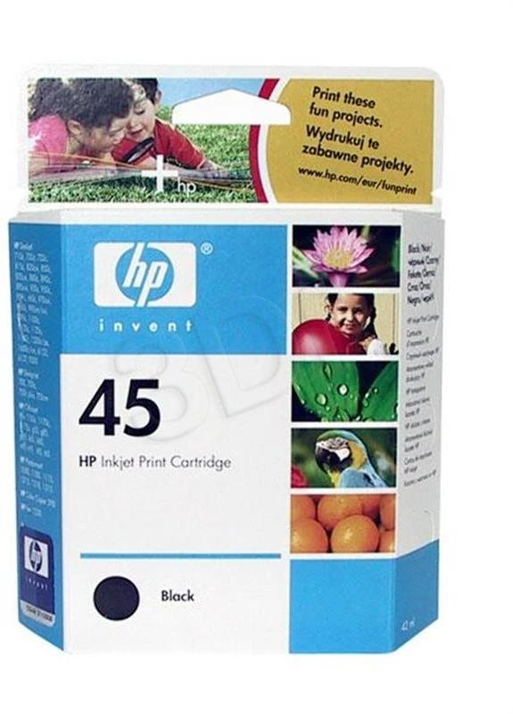 Hewlett Packard (HP) HP 51645A (Nr. 45), juoda kasetė rašaliniams spausdintuvams