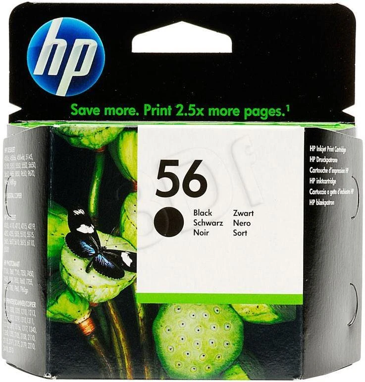 Hewlett Packard (HP) Rašalo kasetė HP C6656A (Nr.56), JUODA