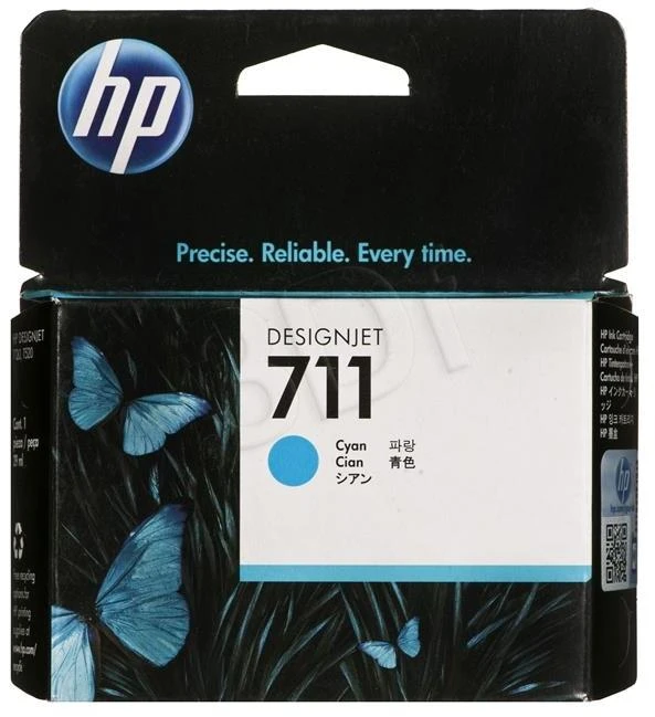 Hewlett Packard (HP) HP 711 Cyan Ink Cartridge 29ml, skirta HP DesignJet T120, T520