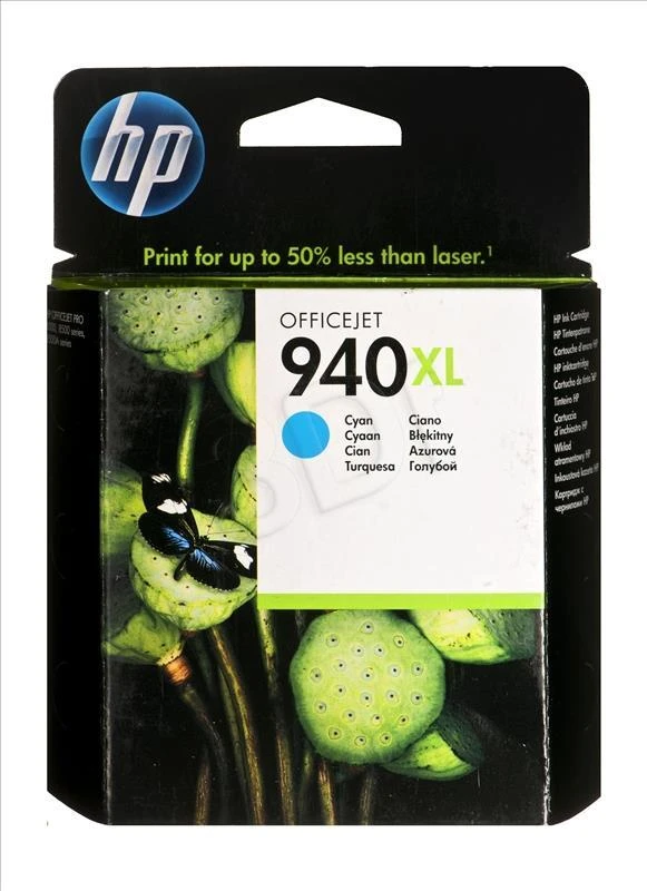 Hewlett Packard (HP) „HP no.940XL Cyan Officejet“ rašalo kasetė (1 400 puslapių)